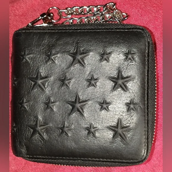 Jimmy Choo Star Studded Python Embossed Leather Zip Around Wallet. JIMMY CHOO Star Studded Python Embossed Leather Zip Around  main image 4